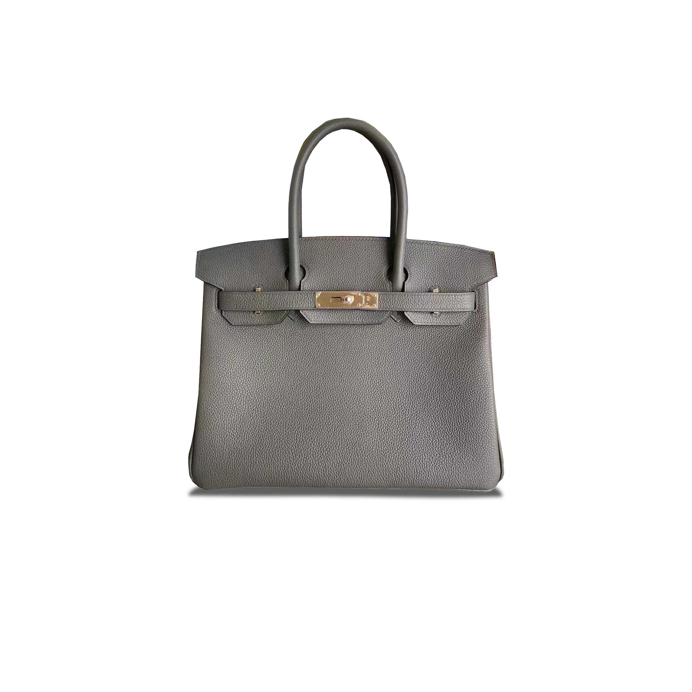 HERMES BIRKIN 30 TOGO LEATHER CUMULONIMBUS GRAY GOLD BUCKLE BAG 25062355 (30*20*13cm)